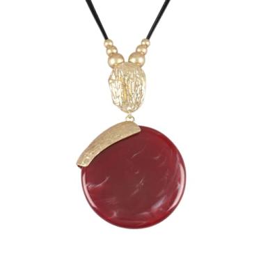 Imagem de Jeilwiy Colar feminino boho estilo hippie, grosso, longo, de couro, gargantilha preta, boêmio, Couro sintético, Sem Pedra Preciosa