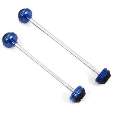 Imagem de Protetores de roda deslizantes de eixo garfo dianteiro e traseiro para Yamaha YZF R6 2006-2016 acessórios de motocicleta azul