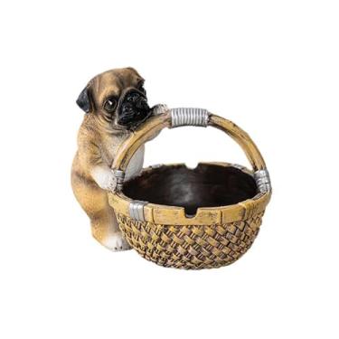 Imagem de Cinzeiro de mesa criatividade para mulheres bonito modelagem de moda divertido material de resina para fumar para uso doméstico escritório ornamentos (tamanho: Puppy)