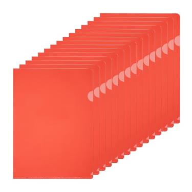 Imagem de PATIKIL Pastas de plástico A5, pacote com 40 pastas transparentes, tipo L, bolsos de projeto, capas de papel para documentos, em forma de L, transparentes para documentos, arquivo de escritório, 16 x