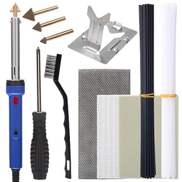 Imagem de WEP 960-IV Kit de soldador de plástico com interruptor de alimentação, os acessórios incluem 3 pontas de cobre, 40 varas de plástico, 6 papéis de areia, malha de aço para para-choques de