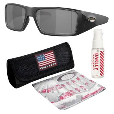Imagem de OAKLEY OO9231 HELIOSTAT Armação preta fosca – Lente polarizada PRIZM PRETA, óculos de sol retangulares polarizados com kit oficial de óculos, Preto fosco polarizado (61 mm), 61 mm
