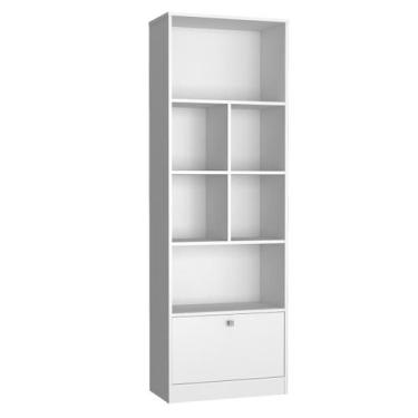 Imagem de Estante Livreiro com 6 Nichos e 1 Porta B37 Emovell, Branco