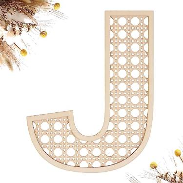 Imagem de She Love Letras De Vime Madeira 8" J Para Decoração Parede, Artesanato, Boho, Berçário, Chá Bebê, Casamento, Quarto, Placas Com Nome, Rústicas Grandes, Casa