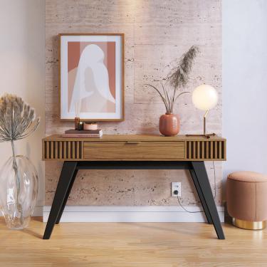 Imagem de Aparador para Hall de Entrada 136x74cm Riviera Noce