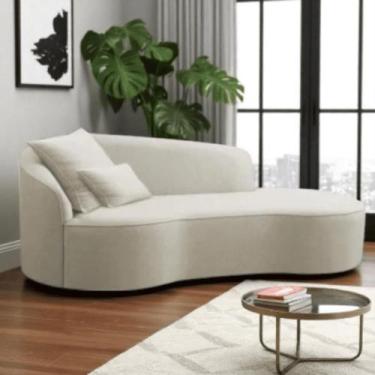 Imagem de Divã Recamier Sofá Curvo Sala de Tv e Estar Recepção Inglaterra 180cm 