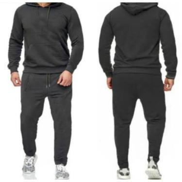Imagem de Conjunto juvenil masculino flanelado - Atamultimarcas0810, Preto, M