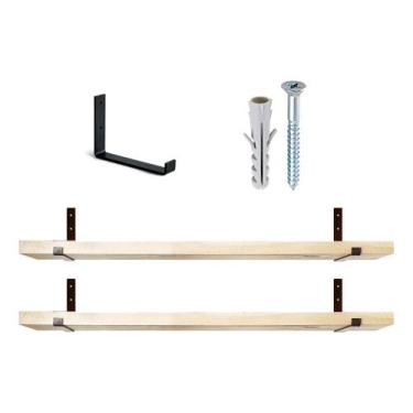 Imagem de 2 Prateleiras Industrial Mão Francesa Invertida Tábua 20x80 - IGT