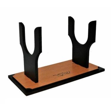 Imagem de Suporte Artesanal Para Shofar De Chifre De Carneiro Grande - Maranata 