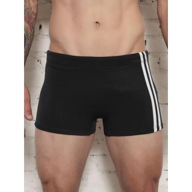 Imagem de Sunga Boxer Masculina Poliamida linha Premium Preta Verão - MEU BIQUIN