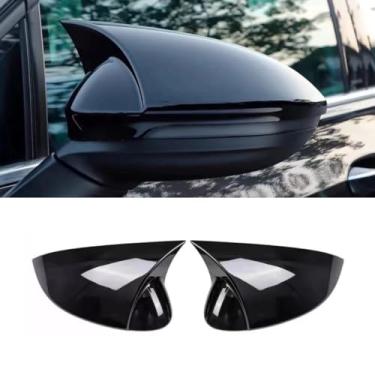 Imagem de Capa de proteção traseira para carro compatível com Golf 8 Side Mirror Cover Trim Body Kit Acessórios para carro (preto brilhante)