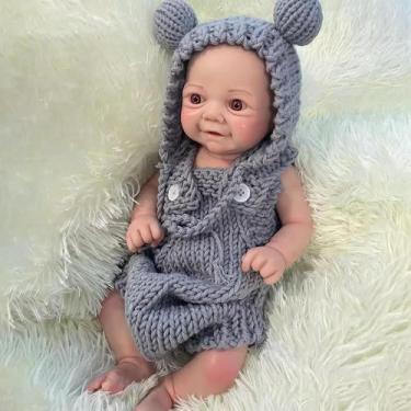 Imagem de Boneca Bebê Reborn Realista De Silicone Platina De 43 Cm Feita À Mão 3