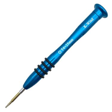 Imagem de Chave de fenda Torx T4, mini chave de fenda compatível com alto-falante, computador, laptop, smartphone, óculos, magnético, leve, aço S2, tampa de giro suave, aderência antiderrapante