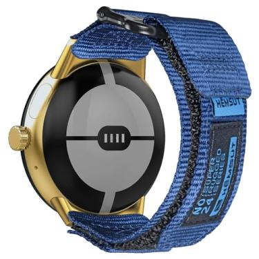Imagem de SMITHA Compatível com relógio Google Pixel/Pixel 2/Pixel 3, pulseira de relógio de argola e laço, pulseira militar para relógio inteligente Google