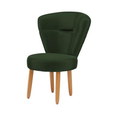 Imagem de Cadeira Para Estúdio de Beleza Cozinha Recepção Tecido Veludo Confortá