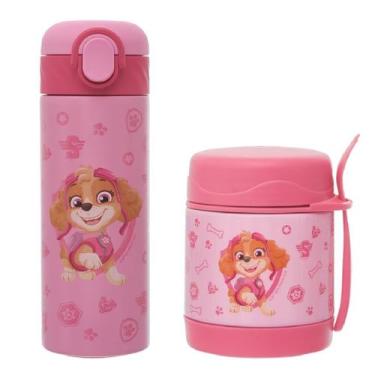 Imagem de Kit Garrafa e Pote Térmico Infantil Aço Inox Patrulha Canina Skye - Pa