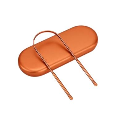 Imagem de Kit Raspador Limpador De Língua Com Estojo Inox STX (Cobre)
