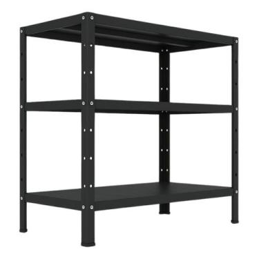 Imagem de Estante Multiuso de Aço Reforçado 60x68cm com 3 Prateleiras, Ideal par