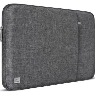 Imagem de DOMISO Capa para laptop de 17 polegadas resistente à água para notebook, tablet, capa protetora, bolsa de transporte para computadores de 17,3 polegadas / Acer, HP, Dell, cinza escuro
