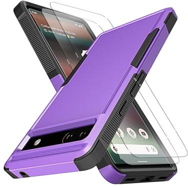 Imagem de YmhxcY Capa para Pixel 6A, [proteção contra quedas de grau militar de 3 metros] [antiderrapante] [2 peças de protetor de tela TPE HD] Capa resistente à prova de choque para Google Pixel 6A 5G 6,1