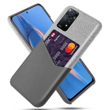 Imagem de Capa para Xiaomi Redmi Note 11E PRO,Tela e tampa de couro PU,Antideslizante,360°cobertura completa à prova de choque com 1 slot de cartão atrás,Prevenção de queda-Gray