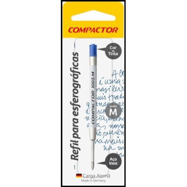 Imagem de Carga para Caneta Esferografica, Compactor, 1005, Azul Metalica, 01 Unidade