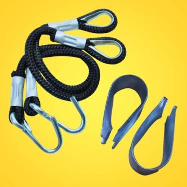 Imagem de Corda Cabo Extensor Alongador mais Protetor de punho | Rede De Descanso e Dormir | (KIT Corda 60cm + Protetor de Punho) | 5 PONTOS@