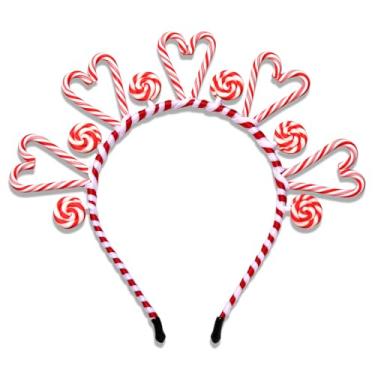 Imagem de BVGA Bandanas de doces para mulheres, meninas, Natal, bengala, acessórios, fantasia de Candyland, roupas de Natal, lembrancinhas de festa de Halloween, presentes de Natal (padrão B)