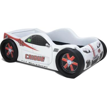 Imagem de Mini Cama Balla com rodas embutidas - cor branca - Cama Carro do Brasi