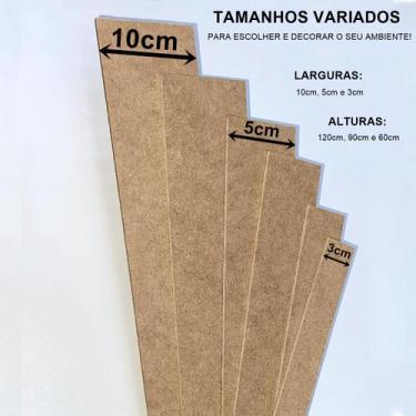 Imagem de Kit 30 Ripas Shiplap Em Mdf Rbl Para Decorações 120x05