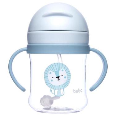 Imagem de Copo Infantil 250ml Buba Com Canudo Anticólica Alça Removível e Tampa 