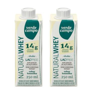 Imagem de Kit 2 Bebida Láctea Verde Campo Naturalwhey 14 Baunilha Zero Lactose 2