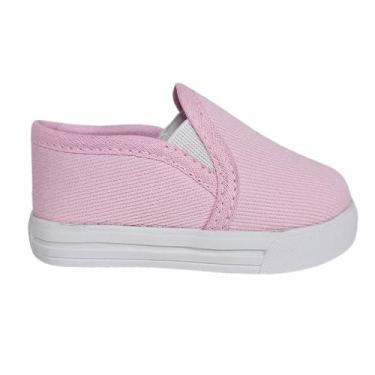 Imagem de Tênis Infantil Slip On Menino Menina Lona Sem Cadarço Confortável Anti