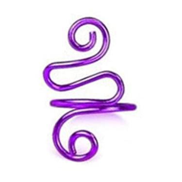 Imagem de Anel de tensão de crochê Anel de tensão dobrável ajustável Anel de controle de tensão para tricô de crochê Material de liga artesanal diy (Roxo)