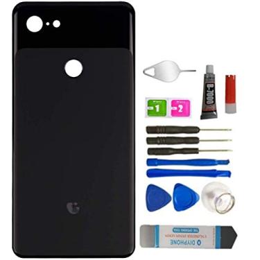 Imagem de Peças de reposição para porta do painel traseiro do Pixel 3 com fita pré-instalada para Google Pixel 3 (Pixel 3 de 5,5 polegadas) + ferramentas