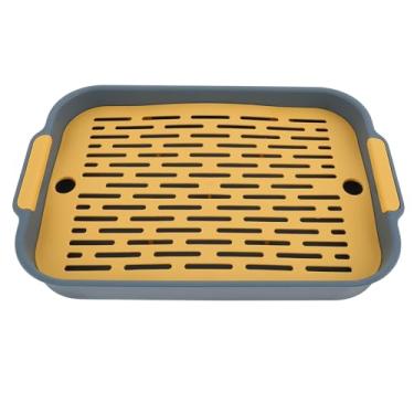 Imagem de Luxshiny Caixa de Areia para Coelhos, Penico de Plástico para Coelhos, Suprimentos para Gaiolas de Animais de Estimação Pequenos, Caixa de Treinamento para Coelhos, Branca, 25,7 X 19,3 X 3,6 Cm