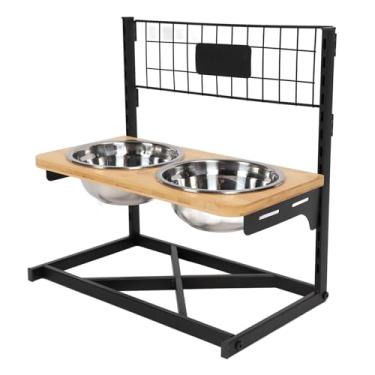 Imagem de Zhjvihx Tigelas Elevadas para Cães Com Ajustável, Alimentador de Suporte, Tigela Elevora Antiderrapante Removél