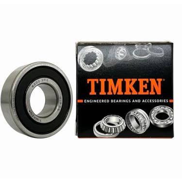 Imagem de TIMKEN Pacotes de Rolamentos de Vedação de Borracha Dupla 6202-2Rs 15X35X11Mm, Desempenho Pré-Lubrificado e Estável e Rolamentos Rígidos de Esferas com Boa Relação Custo-Benefício.