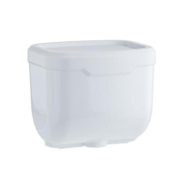 Imagem de Porta Papel HigienicoCaixa de Armazenamento Papel HigiêNico à Prova D'áGua Sem FuraçãO Branco Incolor(BRANCO)