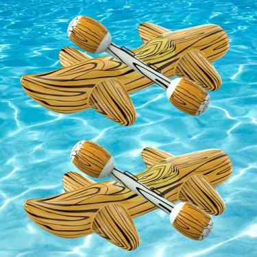 Imagem de Pool Floats Brinquedos de piscina infláveis Voiiake Battle Log Rafts, 