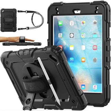 Imagem de Capa SEYMAC Stock para iPad mini 5/4 com protetor de tela preta