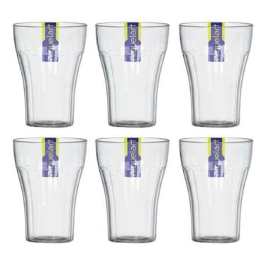 Imagem de Kit 6 Copos Festa 300ml Acrílico Crystal N431 Niquelart
