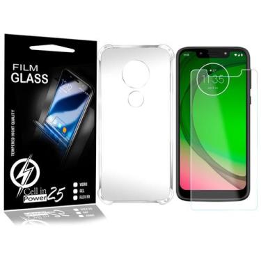 Imagem de Pelicula Vidro + Capa COM BORDA Moto G7 Play XT1952 5.7 - Cell In Powe