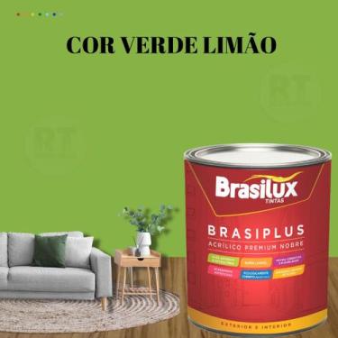 Imagem de Tinta de Parede Verdes 800ml Brasiplus Fosca - BRASILUX, VERDE LIMÃO