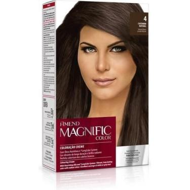 Imagem de Coloração creme magnific color 4 castanho natural amend