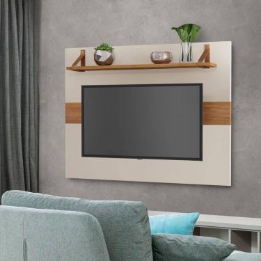 Imagem de Painel Para TV 50 Polegadas Suspenso Com Prateleira MDF