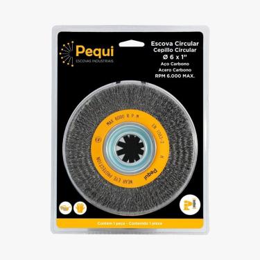 Imagem de Escova Circular Ondulada Pequi 150mm x 25mm de Aço Carbono 