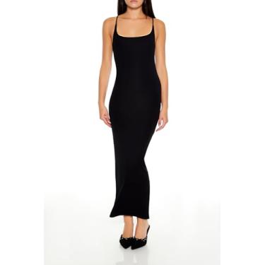 Imagem de Forever 21 Vestido maxi feminino colado ao corpo, Preto, M