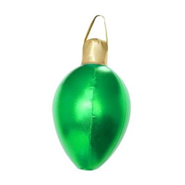 Imagem de rockible Bola de Natal inflável, enfeite pendurado, decoração de Natal, suprimentos para festas grandes, shoppings de jardim ao ar livre, entrada de ano novo, Verde