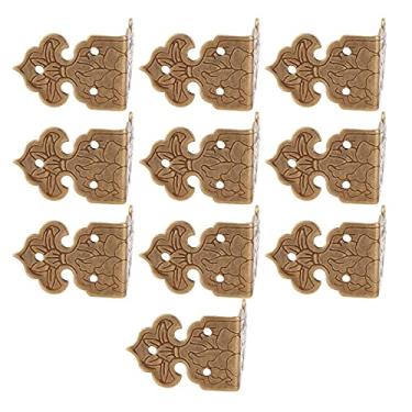 Imagem de Acouto Protetores de Canto de Bronze para Caixas e Móveis de Madeira e Ferramenta de Conservação Elegante para Presente e Mesa (Bronze)